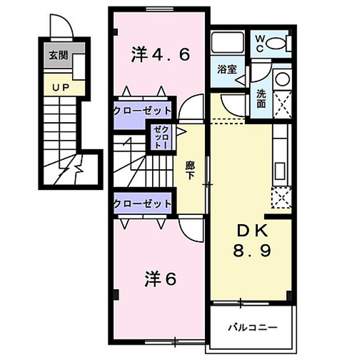 セントレア小野Aの間取り