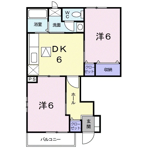プリムローズK Bの間取り