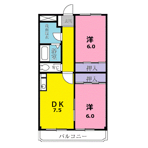 ハイツ上屋敷の間取り