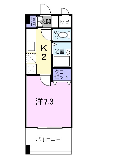 シャンテ吉塚の間取り