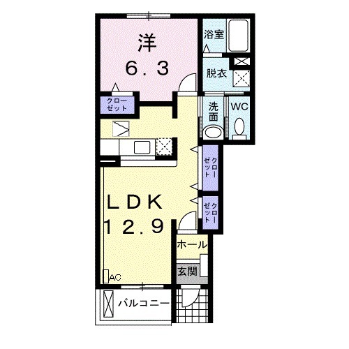 クレデヴェールAの間取り