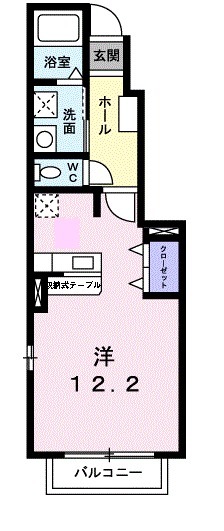 プラテリーアBの間取り