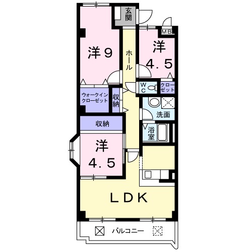 シェリール河崎2の間取り
