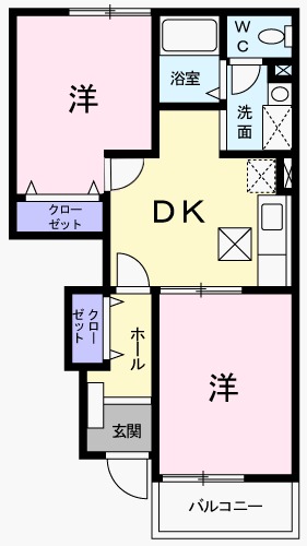 サンハルムAの間取り