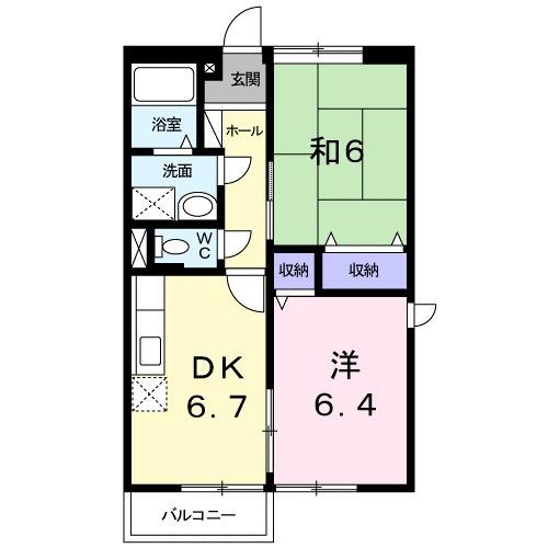 ラフォーレ花・弐番館の間取り