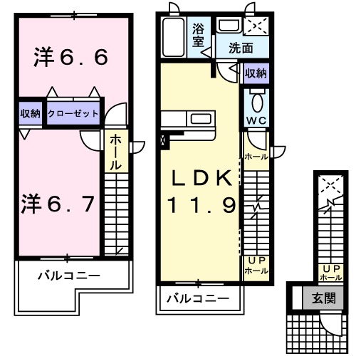 ネオ ハイム 摂津の間取り