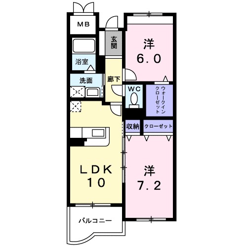 ハミングスクエアBの間取り