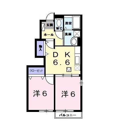 グランソレイユBの間取り