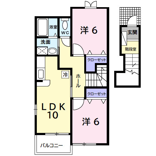 グランソレイユBの間取り