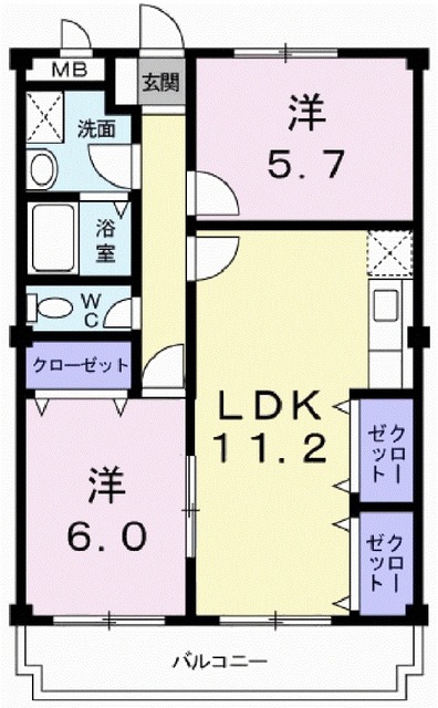 コーポレイト梨坂の間取り