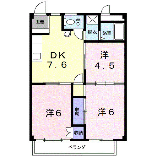 シティハイツサンシャインの間取り