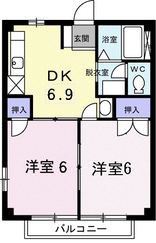 カサグランデ宍戸Bの間取り