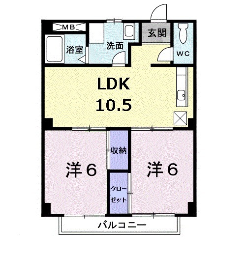 ブルーベリーハウスCの間取り