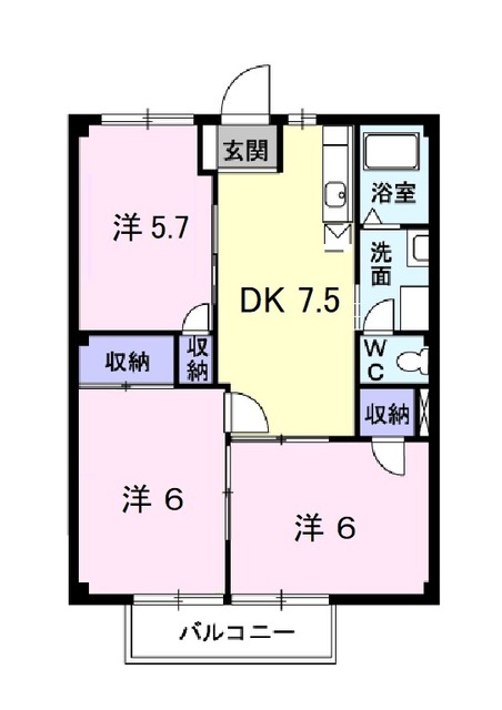 ポワソンボワールAの間取り