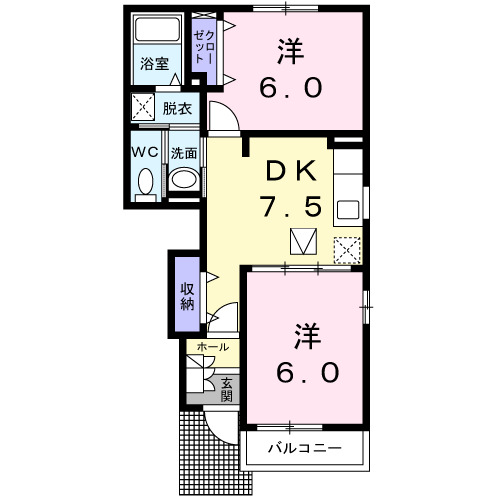 アルエットDの間取り