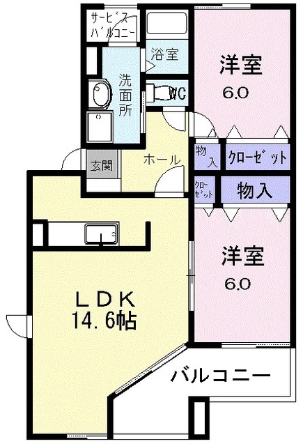 ロイヤルタウンDの間取り