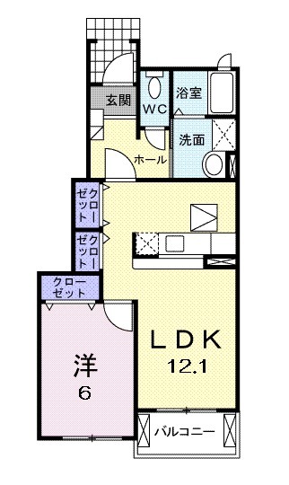 カーサプラシードＡの間取り