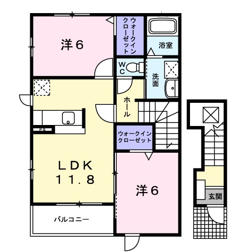 ブロードシティ D棟の間取り