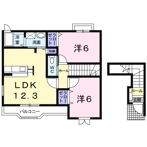 ボヌール・02010号室の間取り