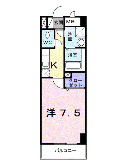 パールドゥN 府中の間取り