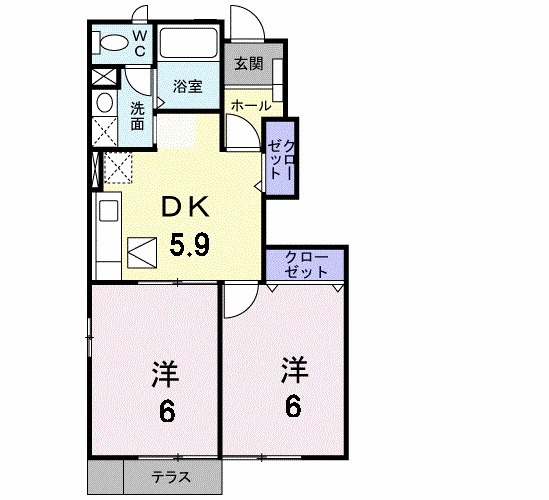 グリ-ンハイツの間取り