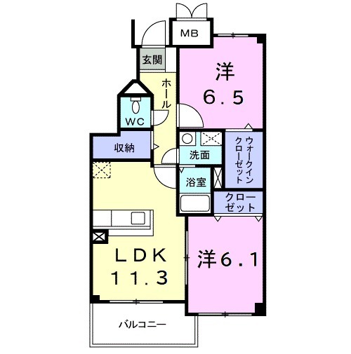 カーサ コレッタの間取り