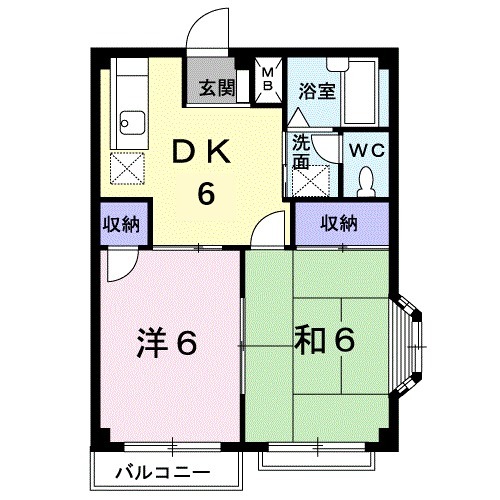 エルディム西Aの間取り