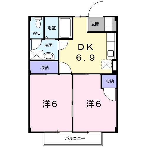 ヤマトハイツAの間取り