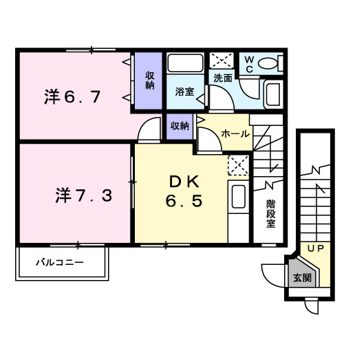 メゾンモンターニュAの間取り
