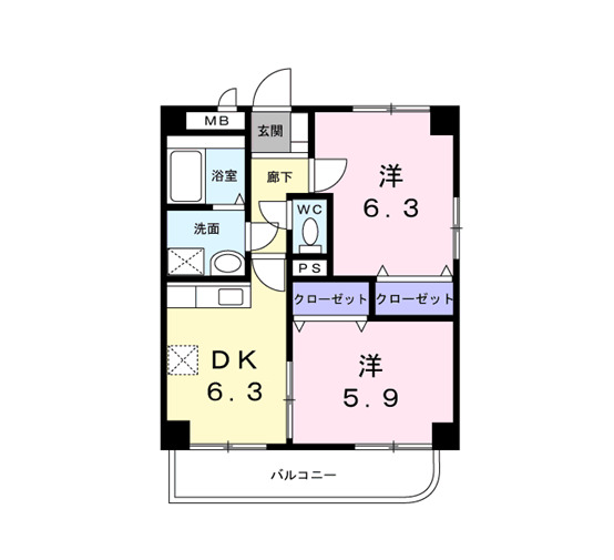 サンパティークAの間取り