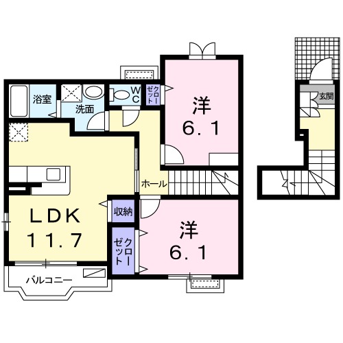 ボンヌ シャンスBの間取り