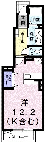 小鹿の完工年月(2007年1月)築の賃貸アパートの間取り