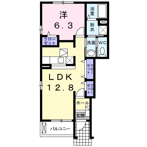 アンソレイエAの間取り