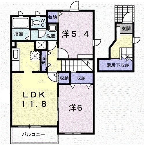 セゾン ブローテAの間取り