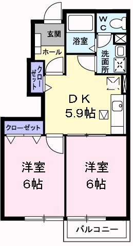 ベルパレスⅠの間取り
