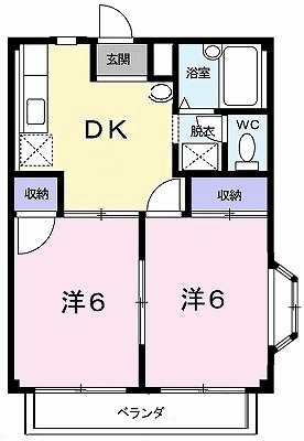 パールハイツDの間取り