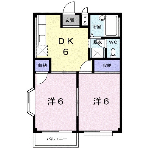 エルディム岩渕Eの間取り