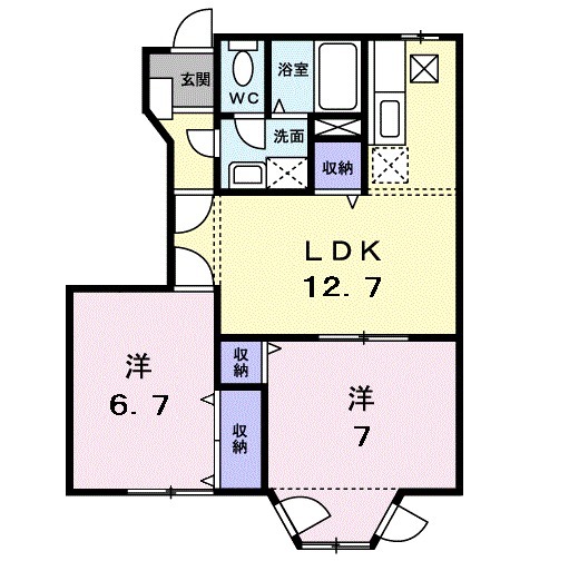サニーヒルズの間取り