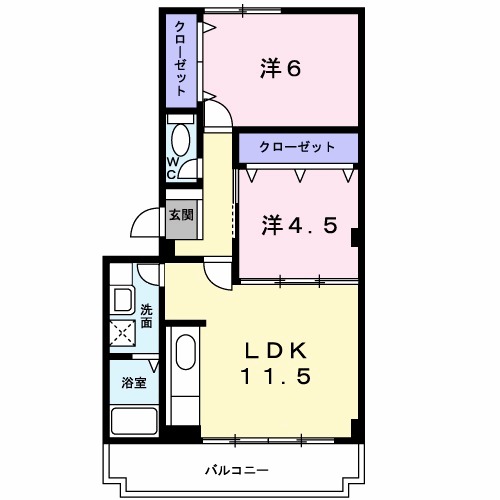 レシェンテ安倉の間取り