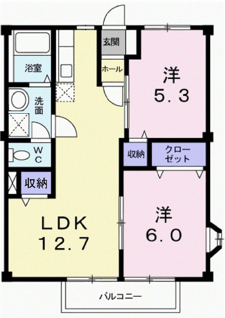 グランデージ杉山の間取り