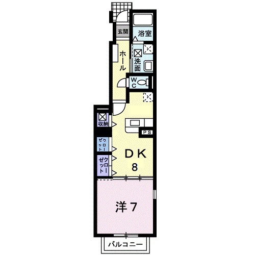 グランディアス赤羽根・01010号室の間取り