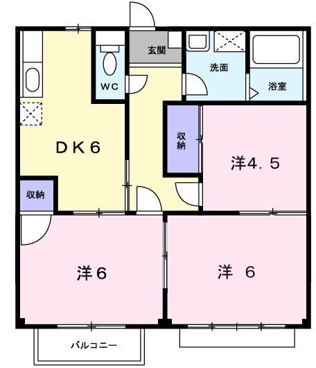 エリール岡本 6号の間取り