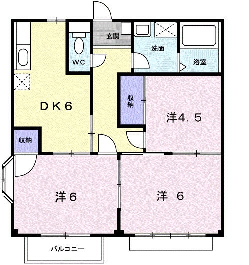 エリール岡本10号の間取り