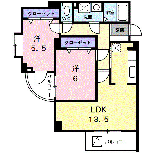 ポムドテールの間取り