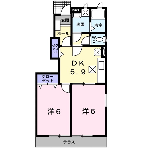 ルート607 Bの間取り
