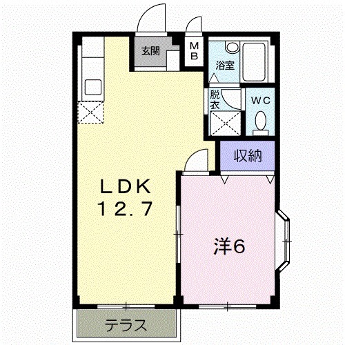 エルディム桜本Aの間取り
