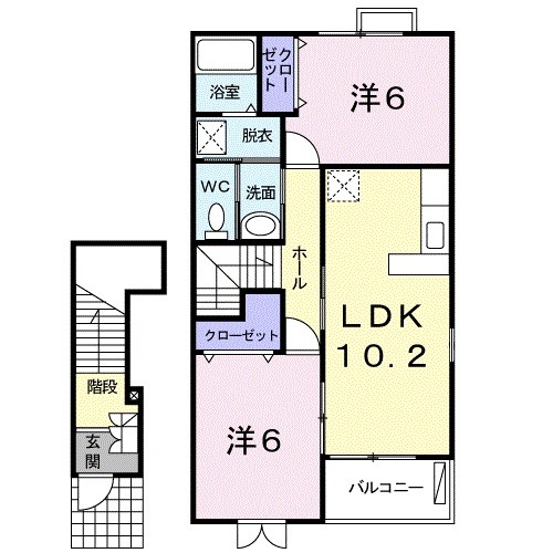 クレドール Aの間取り