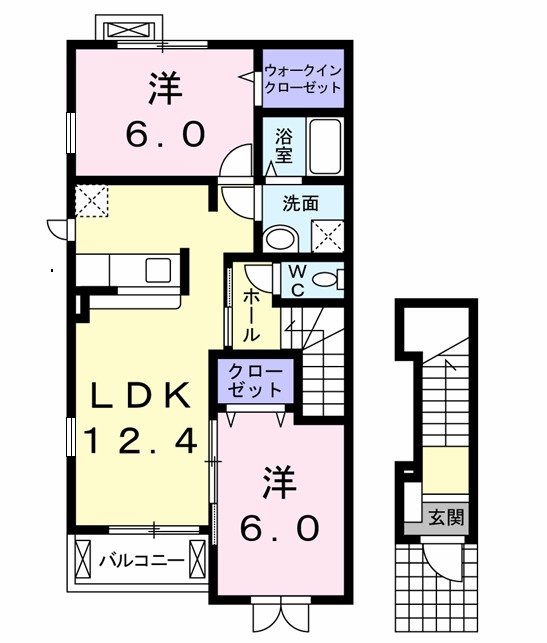 ホワイト ストーク Ⅰの間取り