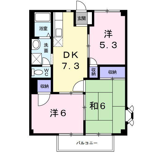 コーポ芝山の間取り