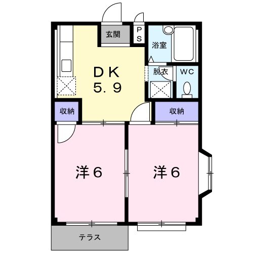 エルディムみなみⅡ・01010号室の間取り